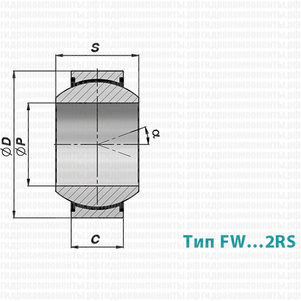 GE FW/GE FW2RS РАДИАЛЬНОЕ ШАРНИРНОЕ СОЕДИНЕНИЕ, НЕОБСЛУЖИВАЕМОЕ (CONTARINI, ИТАЛИЯ)